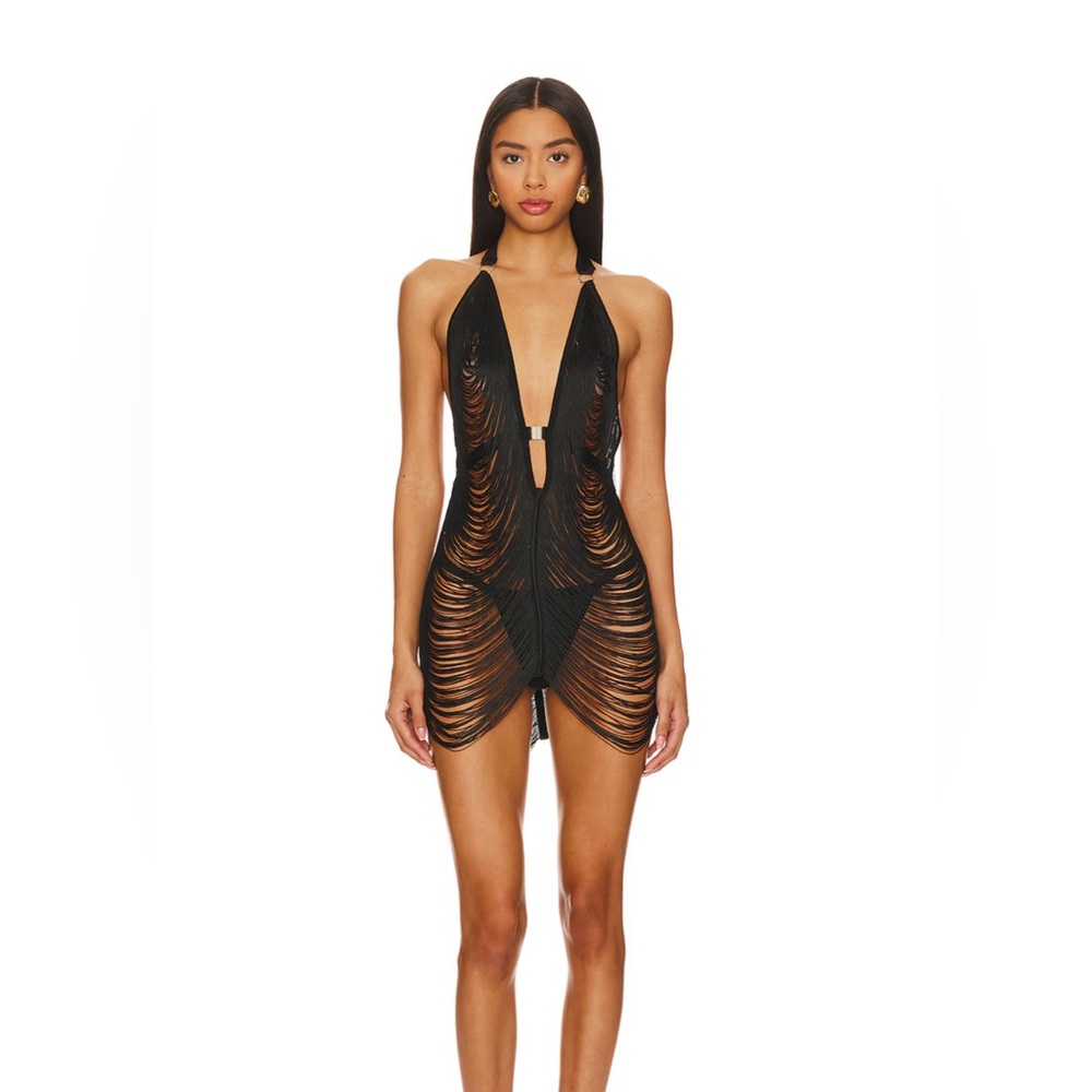 REVOLVE Black Cut-Out Swim Cover-Up